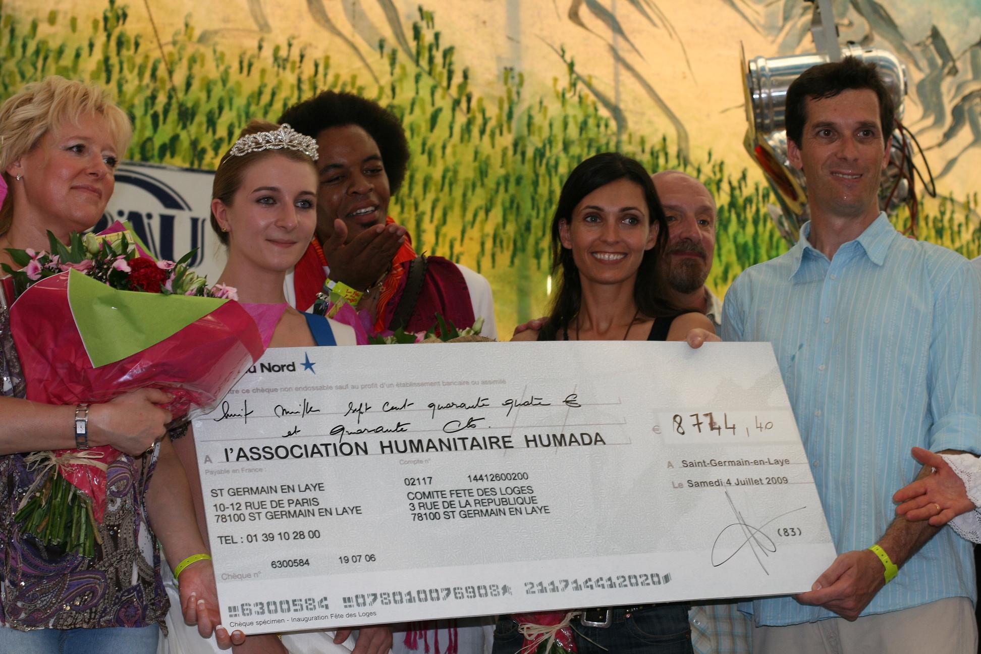 Blog – Reçu du chéque de la Fête des Loges